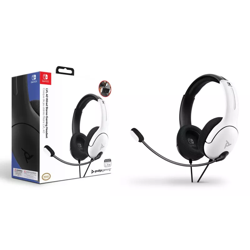 PDP LVL40 Headset Ενσύρματο Headset Headband Gaming μαύρο, λευκό