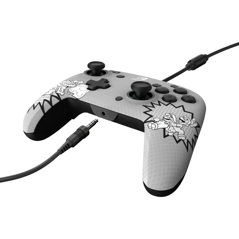 PDP REMATCH: Comic Attack μαύρο, γκρι, λευκό USB Gamepad Αναλογικό / Ψηφιακό Nintendo Switch, Nintendo Switch OLED