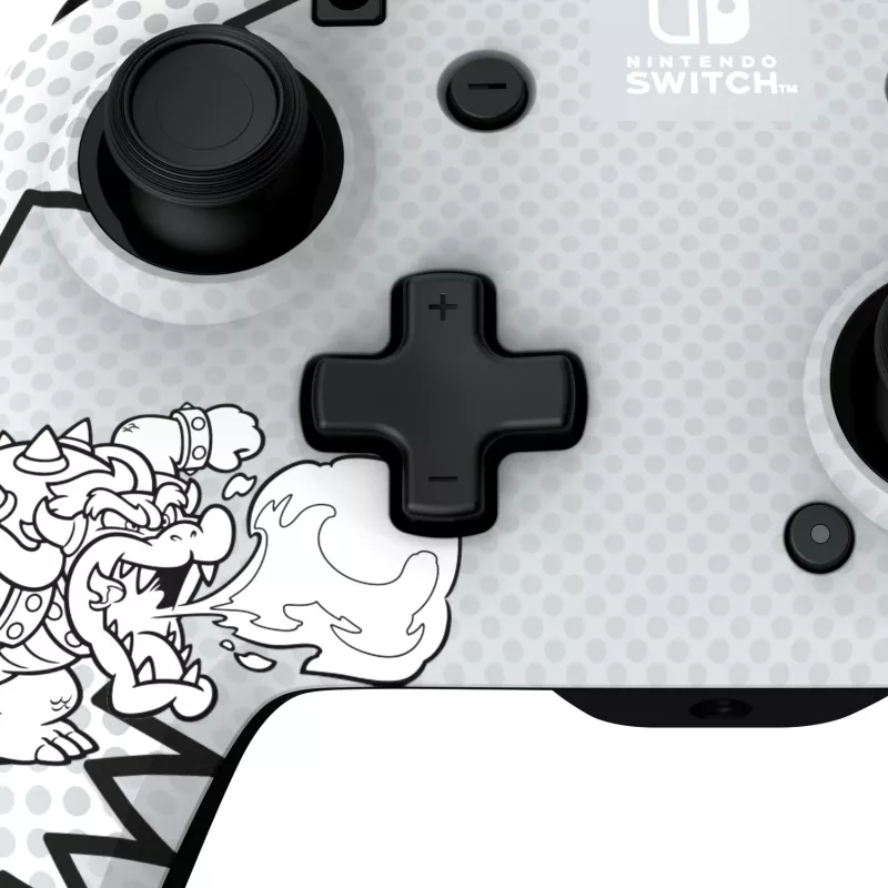PDP REMATCH: Comic Attack μαύρο, γκρι, λευκό USB Gamepad Αναλογικό / Ψηφιακό Nintendo Switch, Nintendo Switch OLED