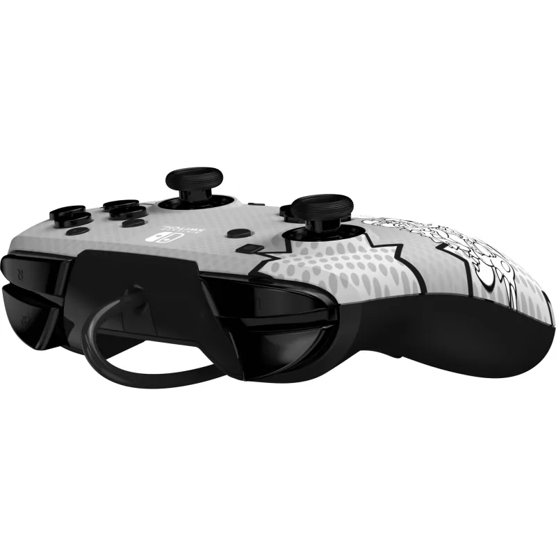 PDP REMATCH: Comic Attack μαύρο, γκρι, λευκό USB Gamepad Αναλογικό / Ψηφιακό Nintendo Switch, Nintendo Switch OLED