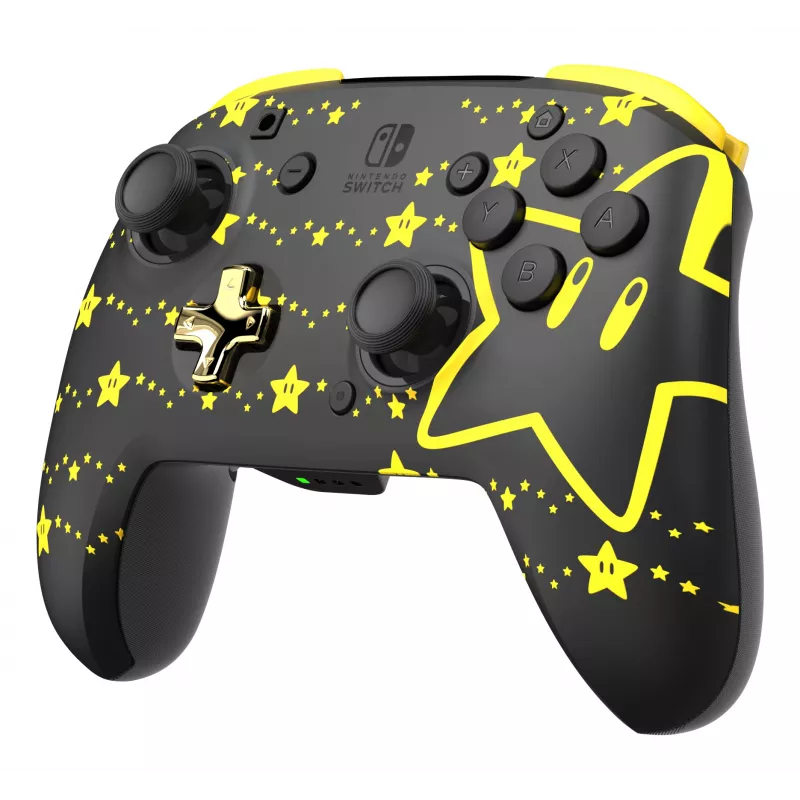 PDP REMATCH GLOW Μαύρο, Κίτρινο Gamepad Αναλογικό / Ψηφιακό Nintendo Switch, Nintendo Switch OLED