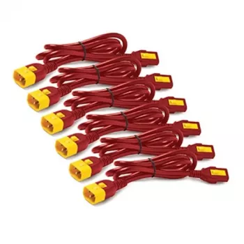 APC Power Cord Kit (6 τεμ.), με ασφάλιση, C13 σε C14, 1,8 m, κόκκινο