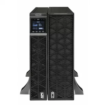 APC Smart-UPS On-Line, 8 kVA/8 kW, Rack/Tower, 230 V, 2x IEC C13+1x IEC C19+σταθερή καλωδίωση 3 αγωγών (H+N+E) έξοδοι, κάρτα δικτύου, χωρίς σετ ραγών