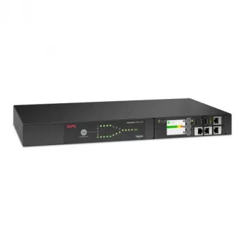 APC Netshelter Rack Αυτόματος διακόπτης μεταγωγής, 1U, 15A, 100/120V, 5-15 IN, 10 5-15R OUT, 50/60Hz