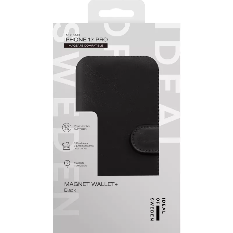 iDeal of Sweden Magnet Wallet+ MagSafe iPhone 17 Pro μαύρο