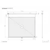 Multibrackets M χειροκίνητη οθόνη προβολής 4:3 200x150, 100 ίντσες