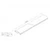 Multibrackets M κάλυμμα καλωδίου SS αλουμίνιο 75mm Π - 1600mm Μ