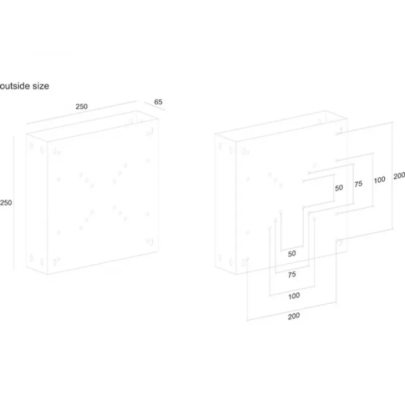 Βάση στήριξης οθόνης για θήκη CPU Multibrackets M PC Media Box/Digital Signage Box I