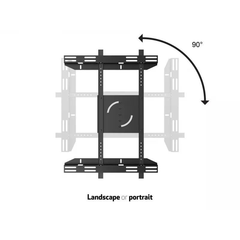 Βάση οθόνης Public Display Stand MULTIBRACKETS M – μαύρο, υποστηρίζει έως 60 kg, VESA 200x200–800x400