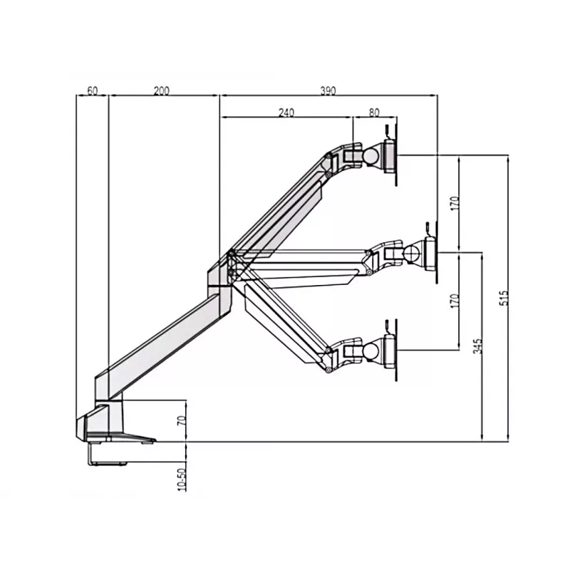 Multibrackets M VESA Gas Lift Arm Single μαύρο