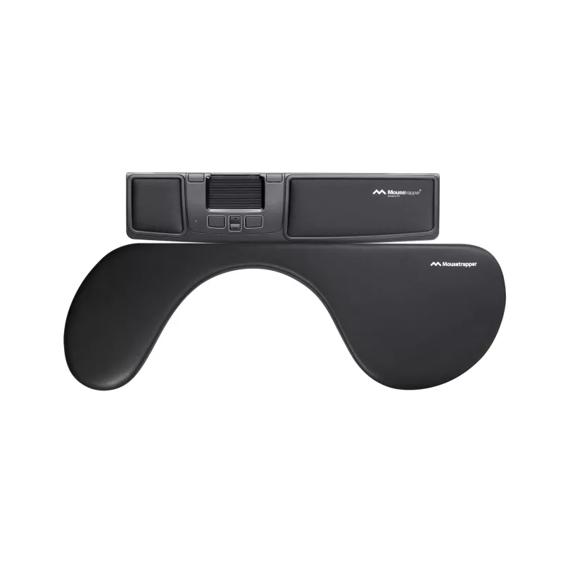 Υποβραχιόνιο Mousetrapper Armrest Asymmetric — τεχνητό δέρμα, μαύρο, 680×205×20 mm