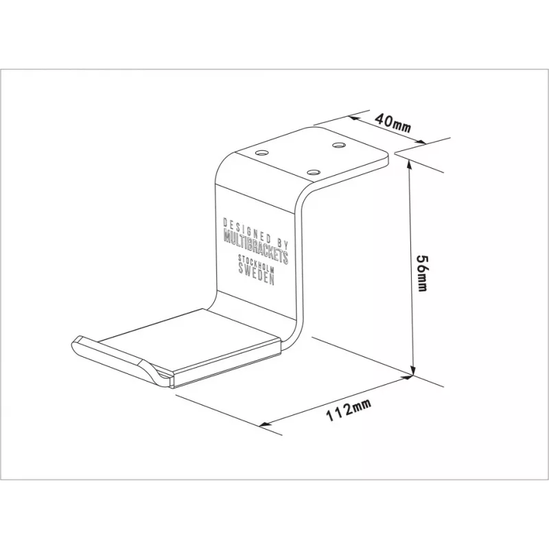 Βάση ακουστικών Multibrackets M Headset Holder Desk μαύρη