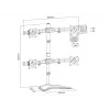 Multibrackets M Deskstand Basic Quad βάση ελεύθερης τοποθέτησης 32 kg 15-27 ίντσες