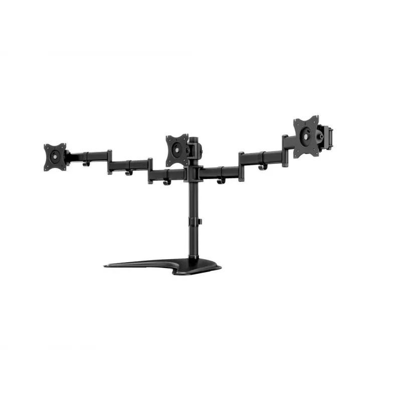 Βάση οθόνης γραφείου MULTIBRACKETS M Deskstand Basic Triple — 3 θέσεων, VESA 75x75–100x100, υποστηρίζει έως 24 kg, για οθόνες 15 έως 27 ιντσών, μαύρη