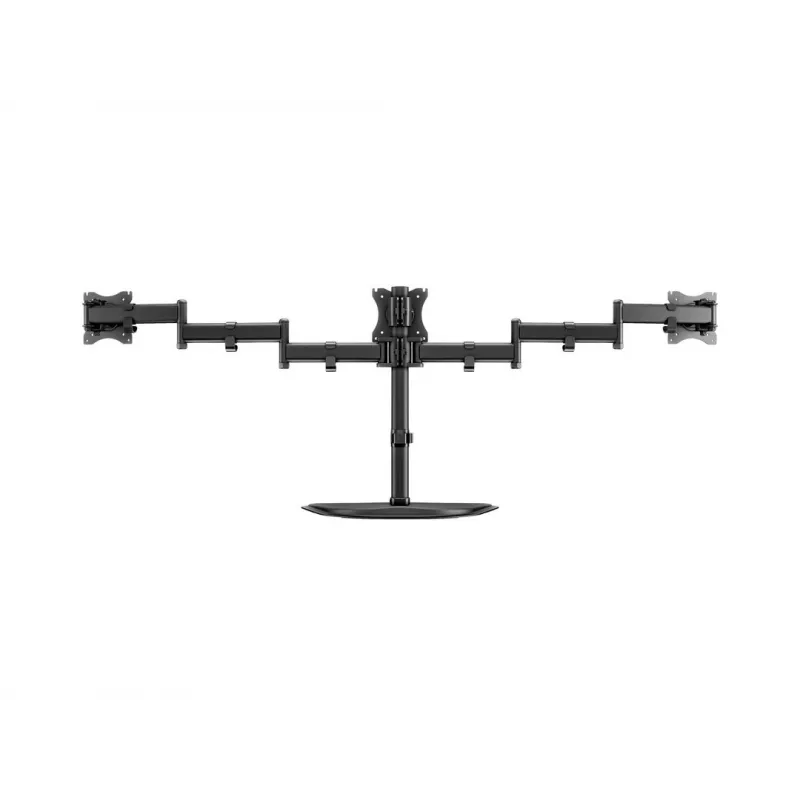 Βάση οθόνης γραφείου MULTIBRACKETS M Deskstand Basic Triple — 3 θέσεων, VESA 75x75–100x100, υποστηρίζει έως 24 kg, για οθόνες 15 έως 27 ιντσών, μαύρη