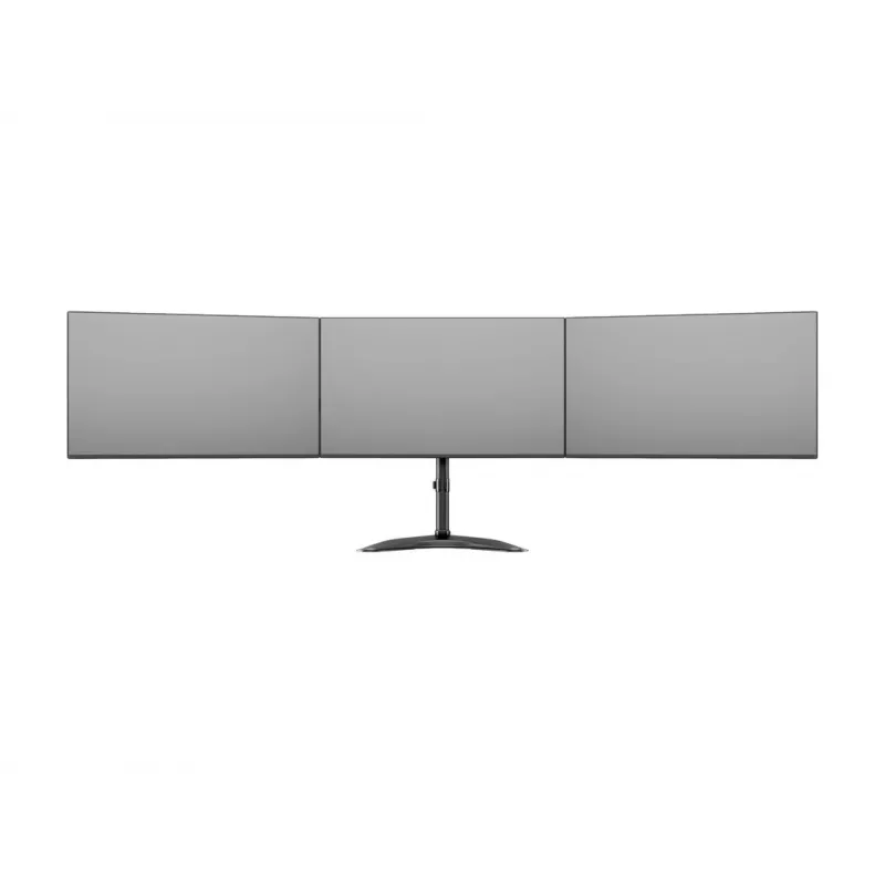 Βάση οθόνης γραφείου MULTIBRACKETS M Deskstand Basic Triple — 3 θέσεων, VESA 75x75–100x100, υποστηρίζει έως 24 kg, για οθόνες 15 έως 27 ιντσών, μαύρη