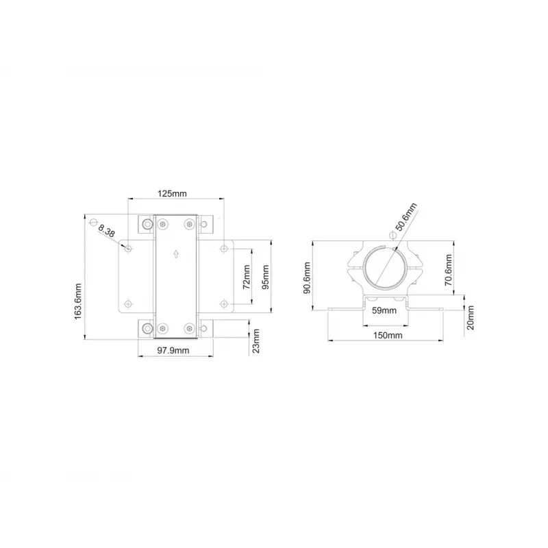 Multibrackets M Pro Series - σφιγκτήρας σωλήνα