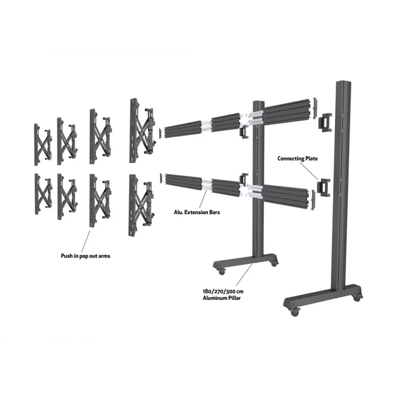 Επέκταση ράγας Multibrackets M Pro Series αλουμίνιο 180 mm