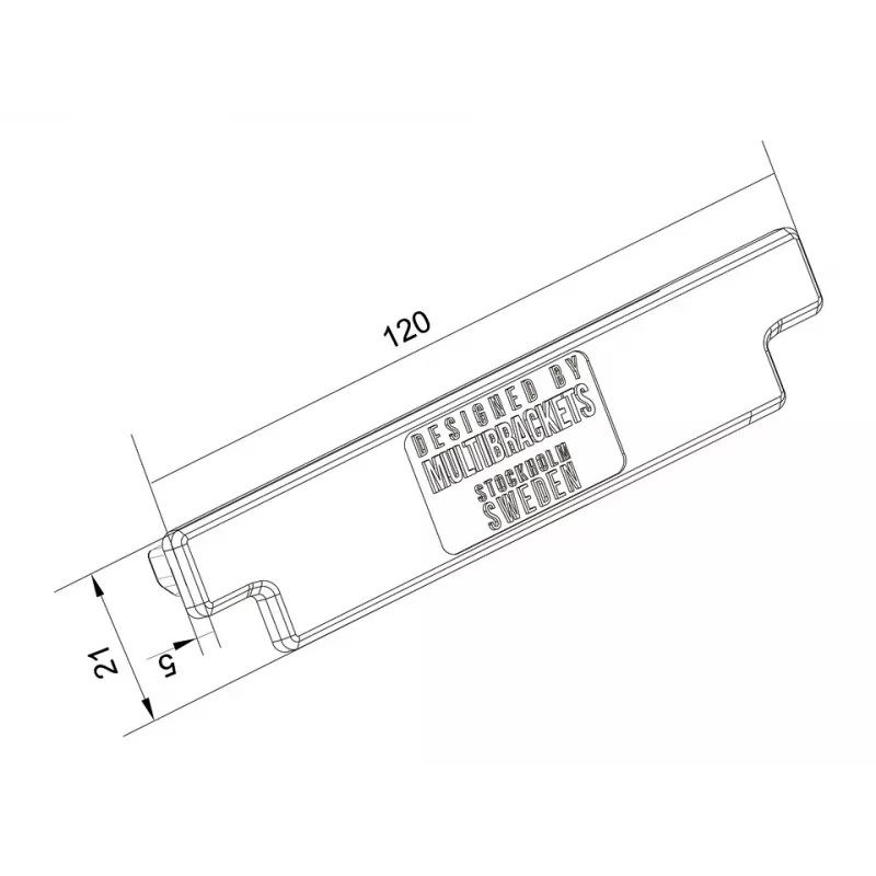 Multibrackets M Pro Series Rail End Cover Μαύρο Πλαστικό 120 mm