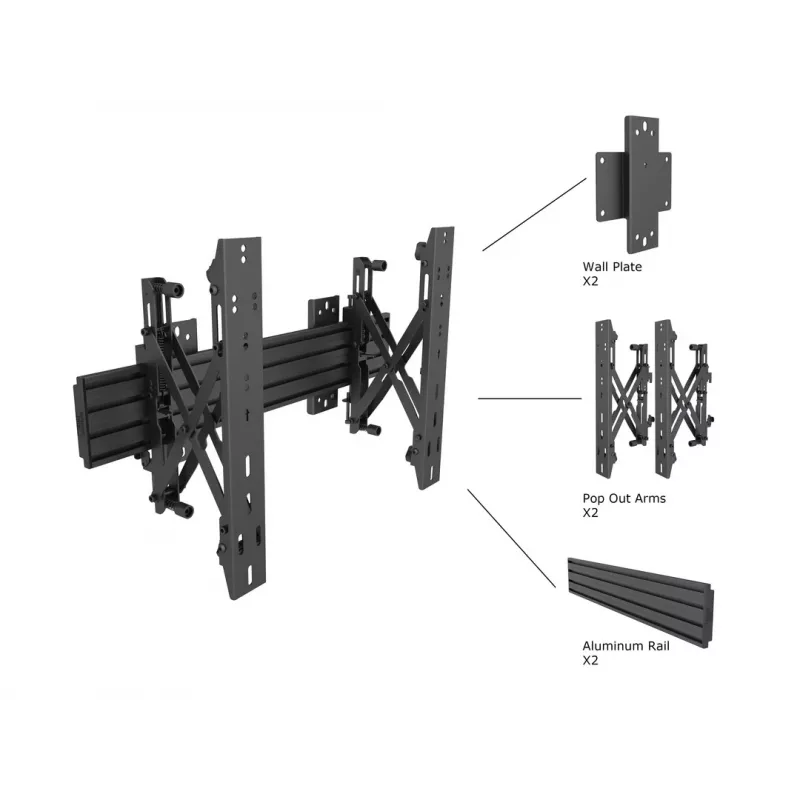Επιτοίχια βάση Multibrackets M Wallmount Pro MBW1U μαύρη 30 kg 40-65 ίντσες