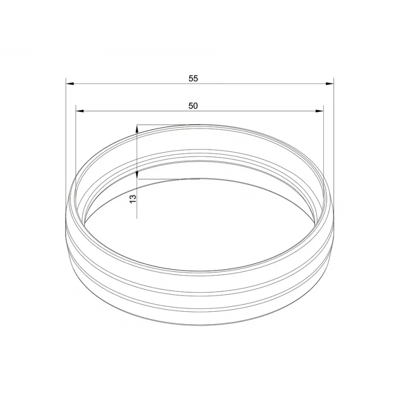 Κάλυμμα σωλήνα Multibrackets M Pro Series External Pipe Cover Λευκό Πλαστικό 10 g 13 mm 5,5 cm