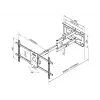 Multibrackets M Universal Long Reach Arm 1010mm HD Single 40kg 42-75 ίντσες