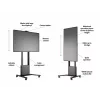 Multibrackets M Motorized Floorstand 120 kg μαύρο με ντουλάπι & ράφι κάμερας
