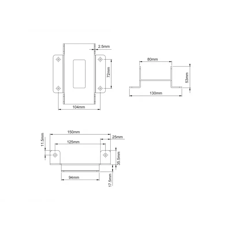 Πλάκα συσκευής Multibrackets M Pro Series πλάκα σύνδεσης μαύρο χάλυβας 2,1 kg