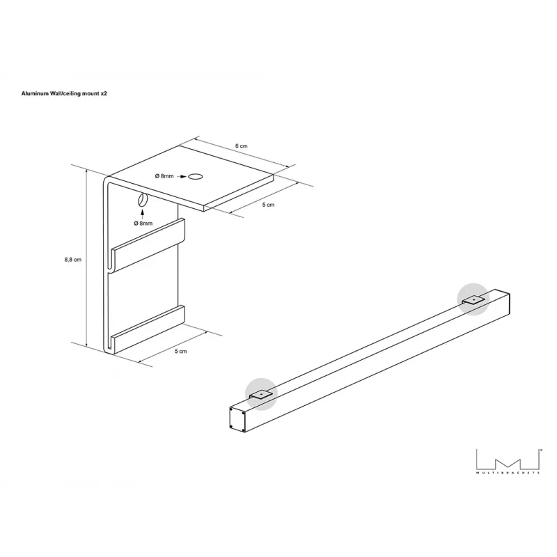 Multibrackets M 1:1 χειροκίνητη οθόνη προβολής 240x240, 135 ίντσες White Edition
