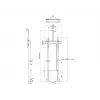 Multibrackets M μοτοριζόμενη βάση δαπέδου 120 kg μαύρο με ράφι κάμερας