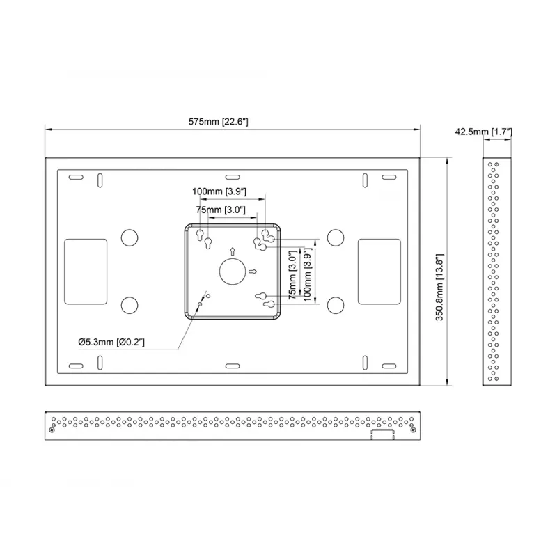 Multibrackets M Pro Series θήκη QB24R QB24R-T λευκό χάλυβας Landscape
