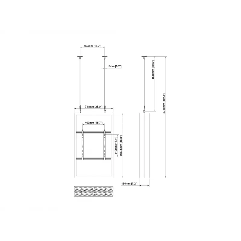 Multibrackets M Pro Series θήκη 50 ίντσες βάση τοίχου Medium μαύρο χάλυβας οριζόντια/κάθετα
