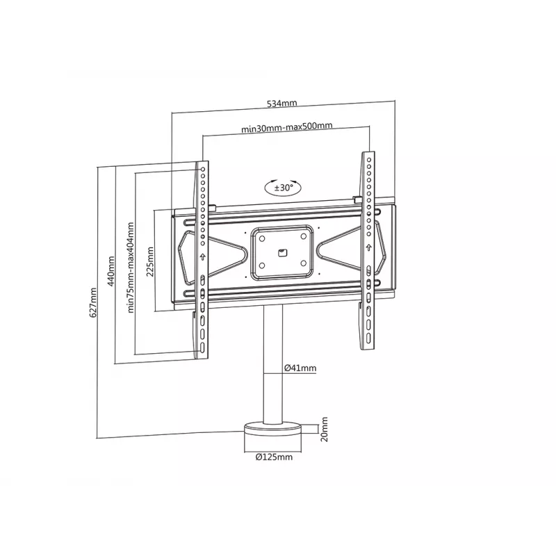 Multibrackets M VESA Bolt Down Βάση TV με περιστροφή 400 MAX 30 kg 23-55 ίντσες