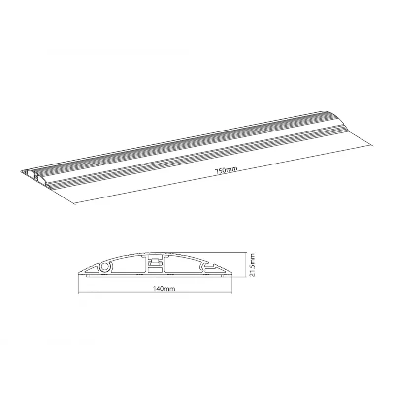 Multibrackets M κανάλι καλωδίων δαπέδου μαύρο – 139 mm Π – 750 mm Μ