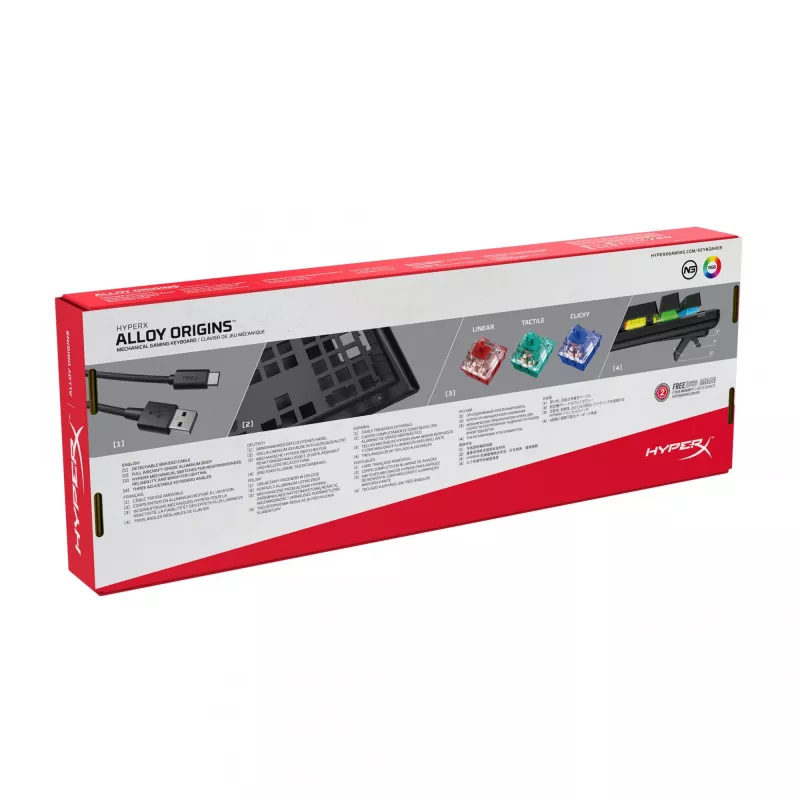 HyperX Alloy Origins Πληκτρολόγιο Gaming USB QWERTY Αγγλικά ΗΠΑ Μαύρο