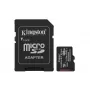 Κάρτα microSDXC Kingston 128 GB Industrial C10 A1 pSLC UHS-I, 100 MB/s Ανάγνωση, 80 MB/s Εγγραφή, V30/U3, Μαύρο + SD-Adapter