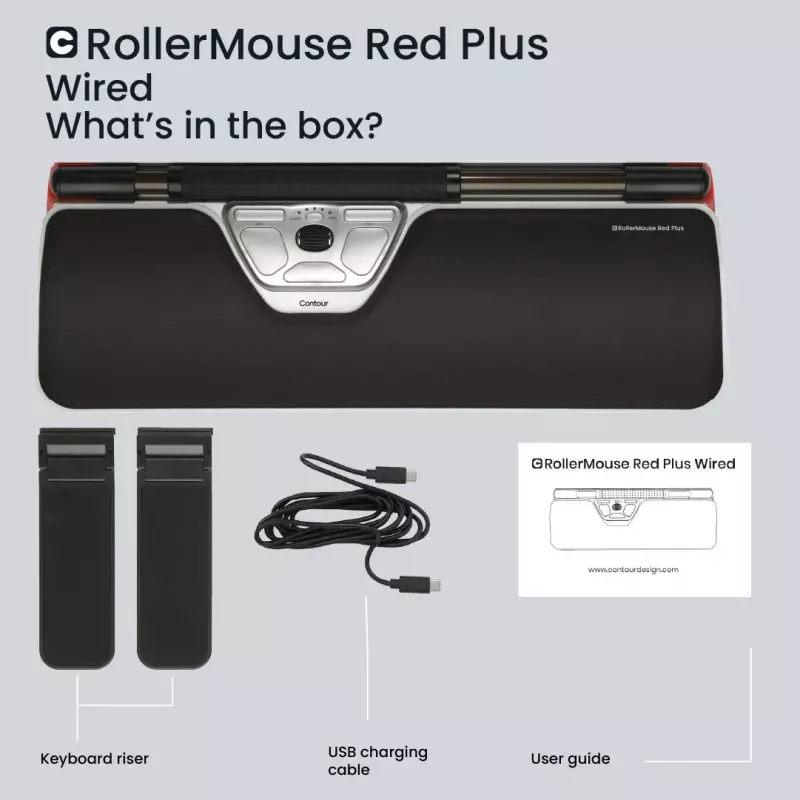 Contour Design RollerMouse Red Plus ενσύρματο εργονομικό ποντίκι USB-C 2800 DPI