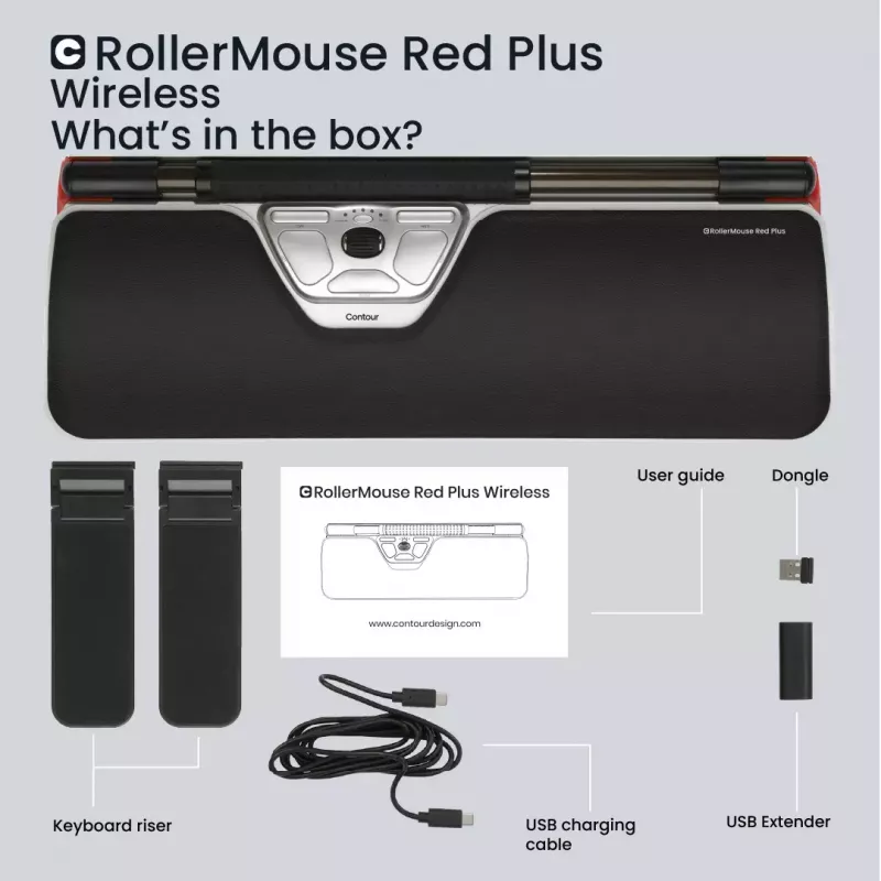 Ποντίκι Contour Design RollerMouse Red Plus Bluetooth USB Type-C