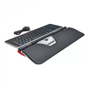 Contour Design RollerMouse Red Plus + Balance Ενσύρματο, Full-Size (100 %), Ενσύρματο, USB, QWERTY, Μαύρο, Ποντίκι συμπεριλαμβάνεται