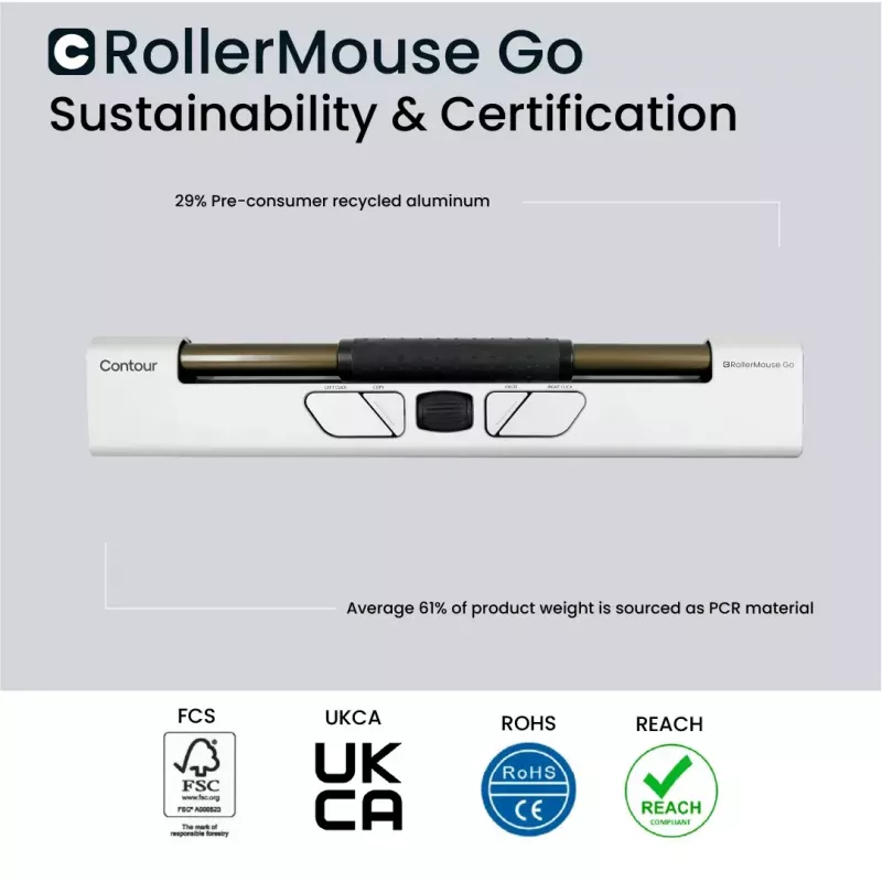 Ποντίκι Contour Design RollerMouse Go RF Wireless Bluetooth USB Type-A