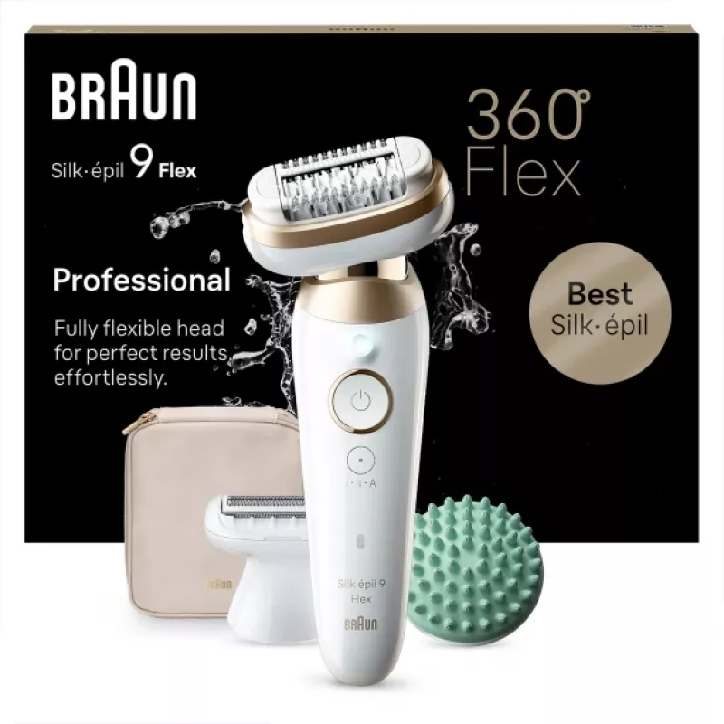 Braun Silk-épil 9 Flex 9-071 3D 40 τσιμπιδάκια χρυσό, λευκό