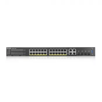 Zyxel GS2220-28HP-EU0101F διακόπτης δικτύου διαχειριζόμενος L2 Gigabit Ethernet (10/100/1000) Power over Ethernet (PoE) μαύρο