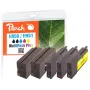 Peach PI300-587 Μελανοδοχείο μαύρο, κυανό, ματζέντα, κίτρινο