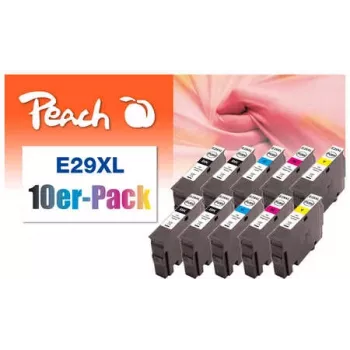 Peach 0F319987 μελανοδοχείο 10 τεμ. μαύρο, cyan, magenta, κίτρινο