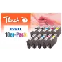 Peach 0F319987 μελανοδοχείο 10 τεμ. μαύρο, cyan, magenta, κίτρινο