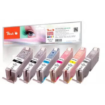 Peach PI100-312 μελανοδοχείο φωτογραφικό μαύρο, φωτογραφικό cyan, φωτογραφικό γκρι, φωτογραφικό magenta, φωτογραφικό κίτρινο