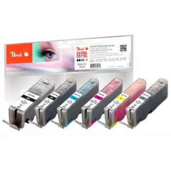 Peach PI100-313 μελανοδοχείο φωτογραφικό μαύρο, φωτογραφικό cyan, φωτογραφικό γκρι, φωτογραφικό magenta, φωτογραφικό κίτρινο