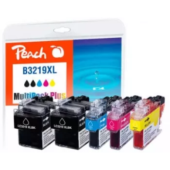 Peach PI500-246 μελανοδοχείο 5 τεμ. μαύρο, cyan, magenta, κίτρινο