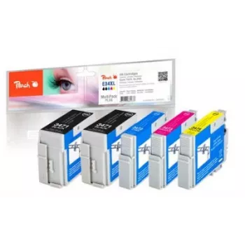 Peach PI200-631 μελανοδοχείο 5 τεμ. μαύρο, cyan, magenta, κίτρινο