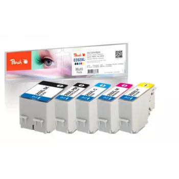 Peach 320402 μελανοδοχείο 5 τεμ. συμβατό υψηλής (XL) απόδοσης μαύρο, κοραλί, magenta, φωτογραφικό μαύρο, κίτρινο